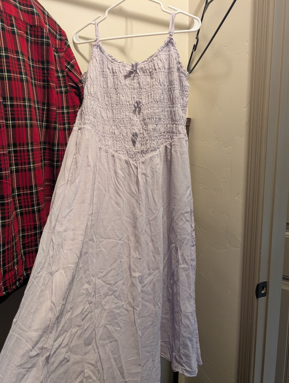 American Eagle Outfitters Light Lavender Smocked Sundress